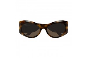 Balenciaga BB0394S 002 Shiny Medium Havana Brown