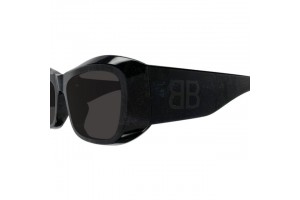 Balenciaga BB0397SA 003 - Shiny Black / Havana Grey