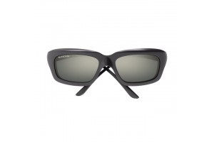 Balenciaga BB0385S 003 - kőszürke/fehér tükrös napszemüveg