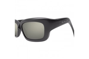 Balenciaga BB0385S 003 - kőszürke/fehér tükrös napszemüveg