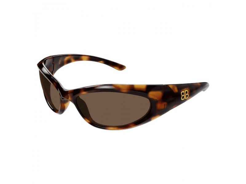 Balenciaga BB0384S 002 Shiny Sprayed Spotted Havana Brown