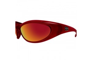 Balenciaga BB0384S 005 Shiny Transparent Red napszemüveg