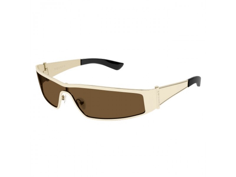 Alexander McQueen AM0491S napszemüveg Shiny Light Gold Brown