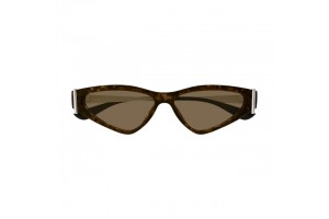 Alexander McQueen AM0493S - Shiny Dark Havana Brown
