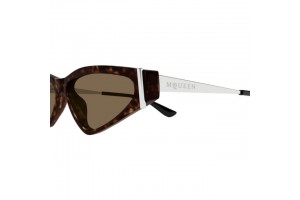 Alexander McQueen AM0493S - Shiny Dark Havana Brown