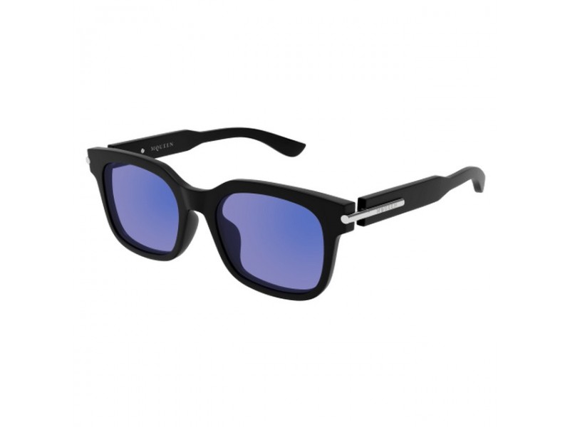 Alexander McQueen AM0496SA MATTE BLACK BLUE FLASH