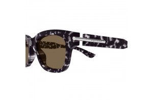 Alexander McQueen AM0497S – Shiny Grey / Dark Havana