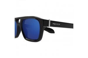 Alexander McQueen AM0505S matt fekete-kék napszemüveg