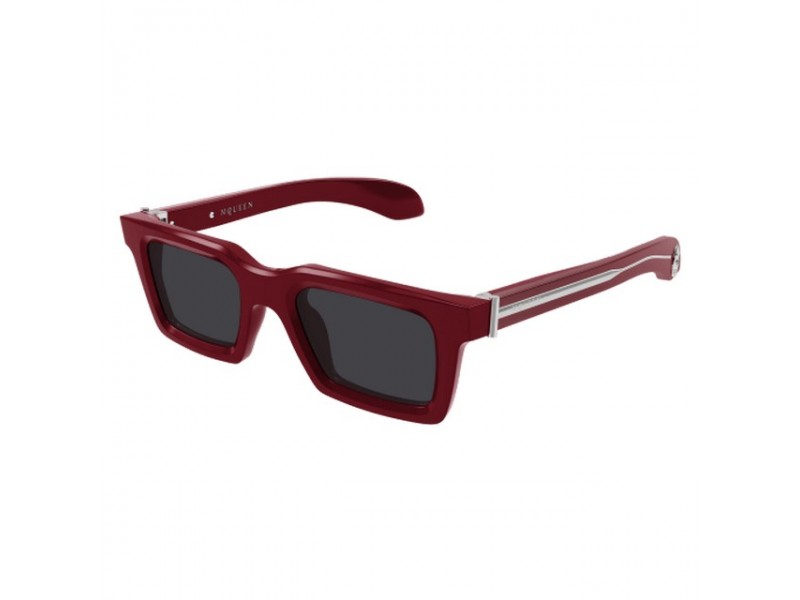 Alexander McQueen AM0506S 005 piros-szürke napszemüveg