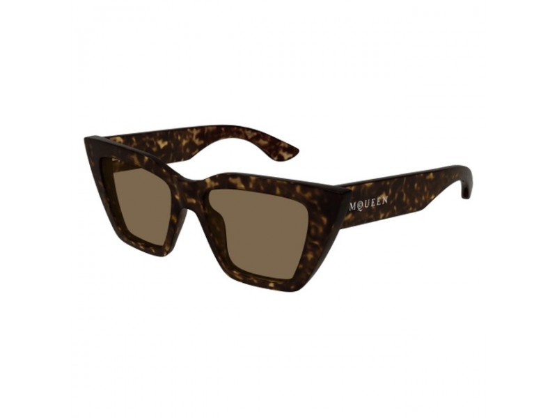 Alexander McQueen AM0507S 002 - Shiny Dark Havana Brown