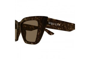 Alexander McQueen AM0507S 002 - Shiny Dark Havana Brown