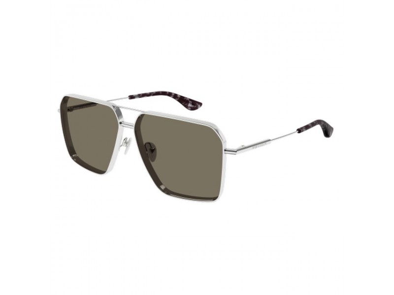 Alexander McQueen AM0500S 002 – fényes ezüstbarna napszemüveg