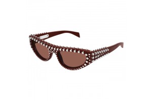 Gucci GG1919S 009 SHINY SOLID BURGUNDY WITH STUDS ON FRONT BROWN napszemüveg