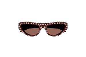 Gucci GG1919S barna napszemüveg - bordó szegecsekkel