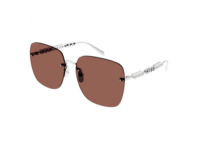 Gucci GG1923SA 002 Shiny Silver Brown – női napszemüveg