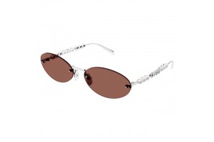 Gucci GG1922S 002 Shiny Silver Brown napszemüveg