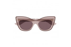 Alexander McQueen AM0516S – fényes áttetsző rózsaszín-barna