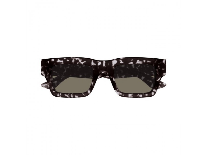 Alexander McQueen AM0508S 002 - Shiny Grey / Dark Havana