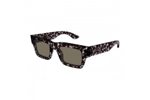 Alexander McQueen AM0508S 002 - Shiny Grey / Dark Havana