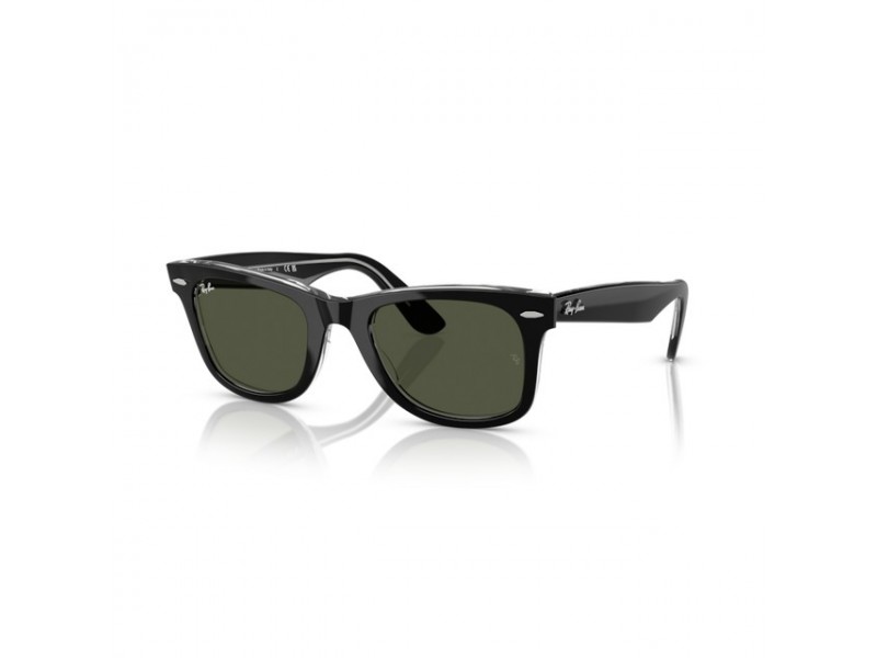 Ray-Ban RB2140 Wayfarer fekete/átlátszó zöld