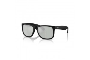 Ray-Ban RB4165 Justin gumírozott fekete, zöld tükrös