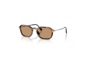 Persol PO3381S 123653 STRIPED BLACK & GREISH BROWN BROWN napszemüveg