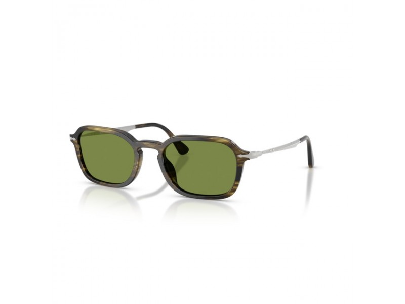 Persol PO3381S 12374E csíkos fekete és olívazöld napszemüveg