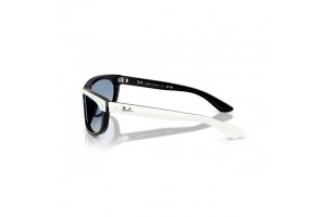 Ray-Ban RB2489 BALORAMA fehér-fekete, kék átmenetes lencse