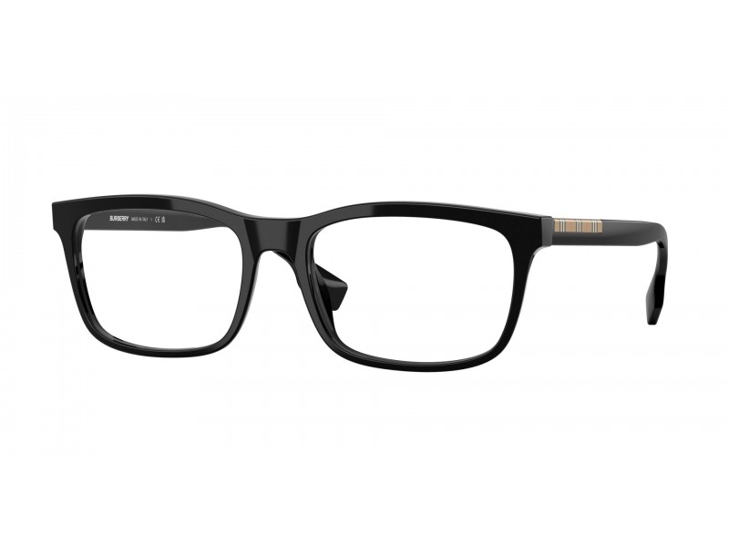 BURBERRY BE2334 3001 ELM fekete szemüveg (demo lencse)