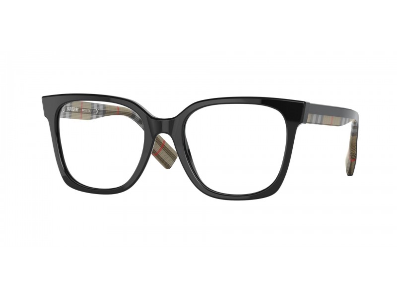 BURBERRY BE2347 EVELYN fekete szemüveg (demó lencse)