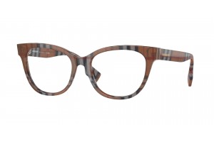 BURBERRY BE2375 3966 EVELYN Check Brown Demo Lens szemüveg
