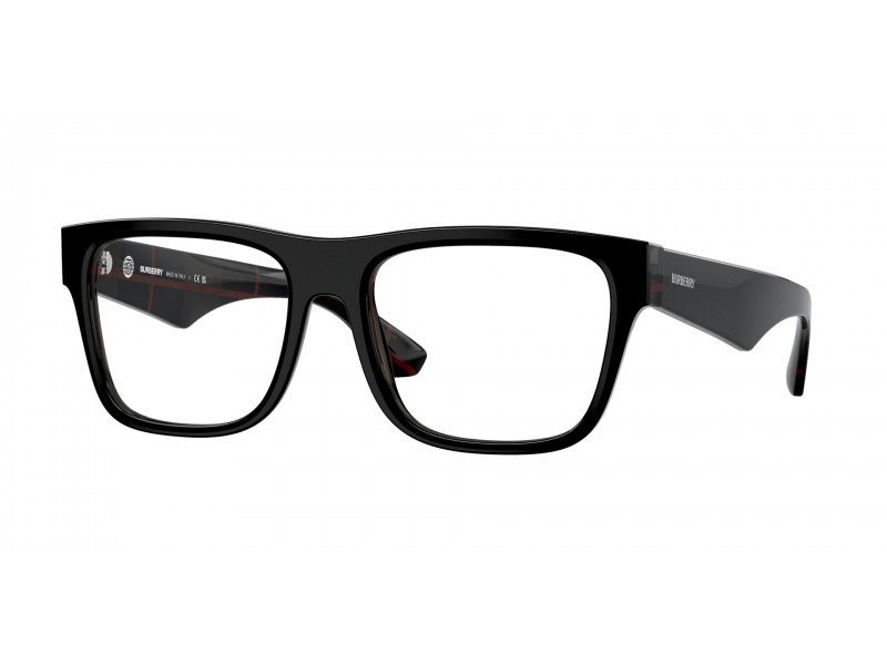 BURBERRY BE2411 fekete Vintage Check demo lencse