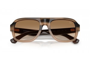 Burberry BE4478 csíkos beige-barna napszemüveg