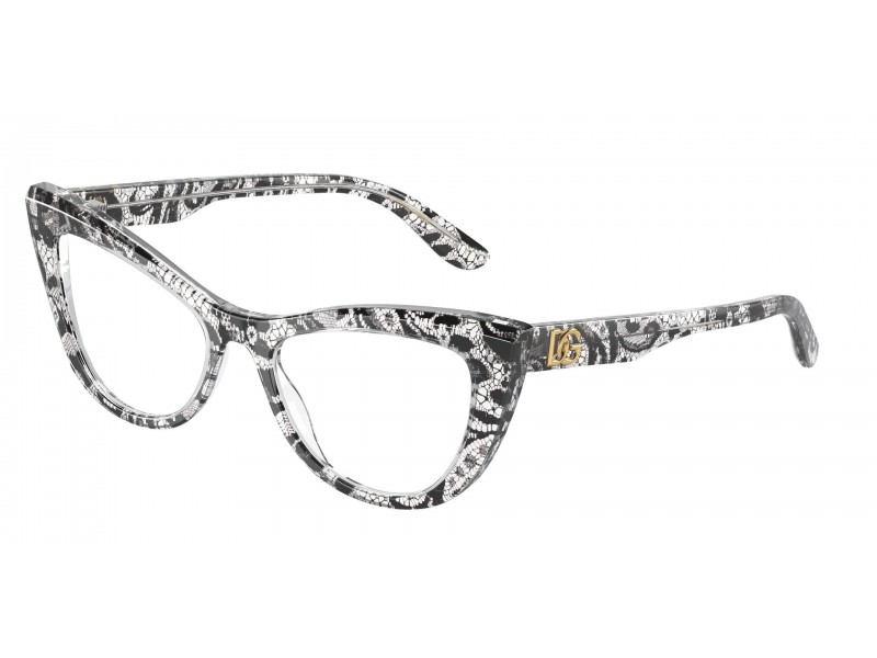 DOLCE & GABBANA DG3354 3152 fekete csipke szemüveg