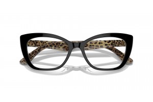 DOLCE & GABBANA DG3360 Black On Leo Brown