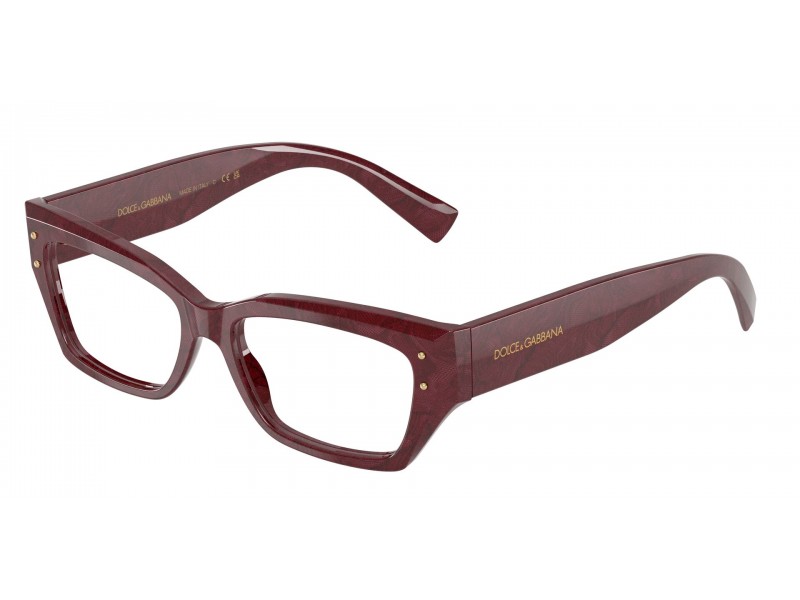 DOLCE & GABBANA DG3387 bordó csipke szemüveg