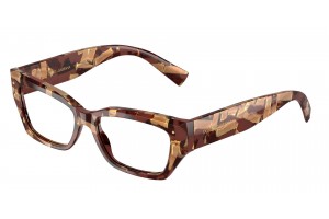 DOLCE & GABBANA DG3387 3462 Pearl Havana Brown Demo Lens szemüveg