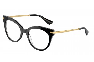 DOLCE & GABBANA DG3392 3299 Black On Leo Demo Lens szemüveg
