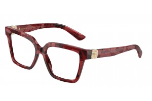 DOLCE & GABBANA DG3395 3463 Pearl Havana Red Demo Lens szemüveg