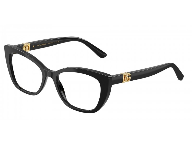 DOLCE & GABBANA DG3398 501 fekete női szemüveg demo lencsével