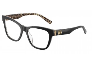 DOLCE & GABBANA DG3430 3299 Black On Leo Brown Demo Lens szemüveg