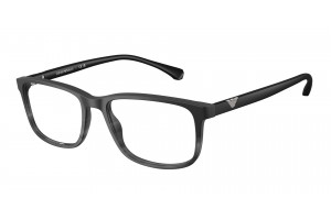EMPORIO ARMANI EA3098 5566 Matte Black & Striped Grey Demo Lens szemüveg