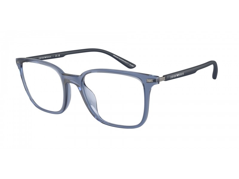Emporio Armani EA3242U 6108 Shiny Transparent Blue keret