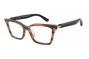 EMPORIO ARMANI EA3261U 6266 Shiny Striped Brown Demo Lens szemüveg