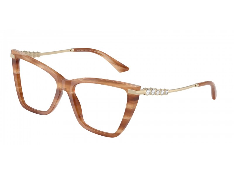 JIMMY CHOO JC3020B 5055 csillogó Striped Havana szemüveg