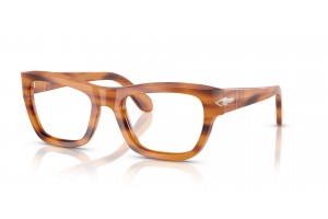 Persol PO0091V 960 barna csíkos demo lencsés szemüveg
