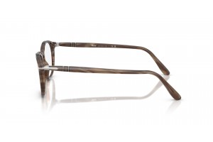 PERSOL PO3007V 1208 csíkos barna férfi keret