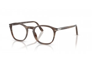 PERSOL PO3007V 1208 csíkos barna férfi keret