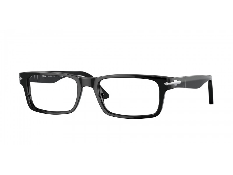 PERSOL PO3050V 95 Black férfi szemüvegkeret (demo lencse)