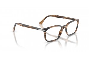 PERSOL PO3189V 1236 csíkos fekete/szürkésbarna szemüvegkeret